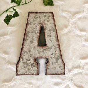 Rustic metal letter ‘A’